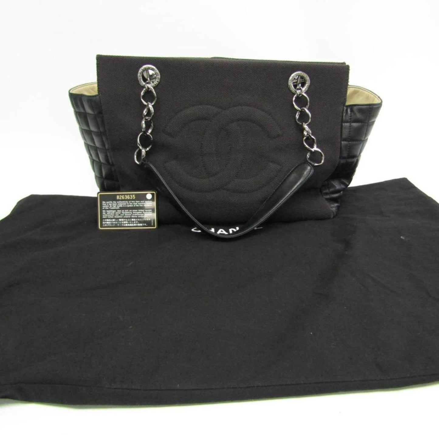 Chanel Chocolate Bar Canvas Tote Bag (Pre-Owned)