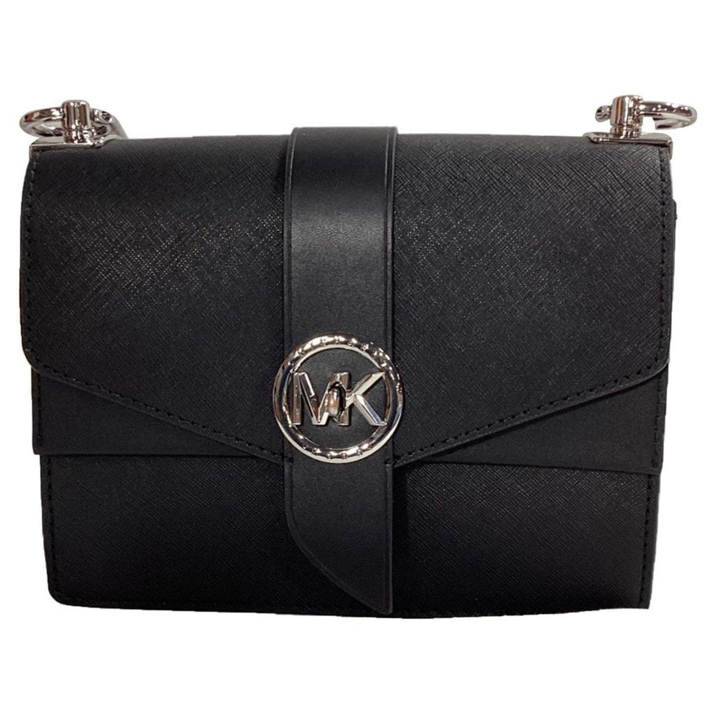 Greenwich Small Crossbody Bag in Black Saffiano Leather