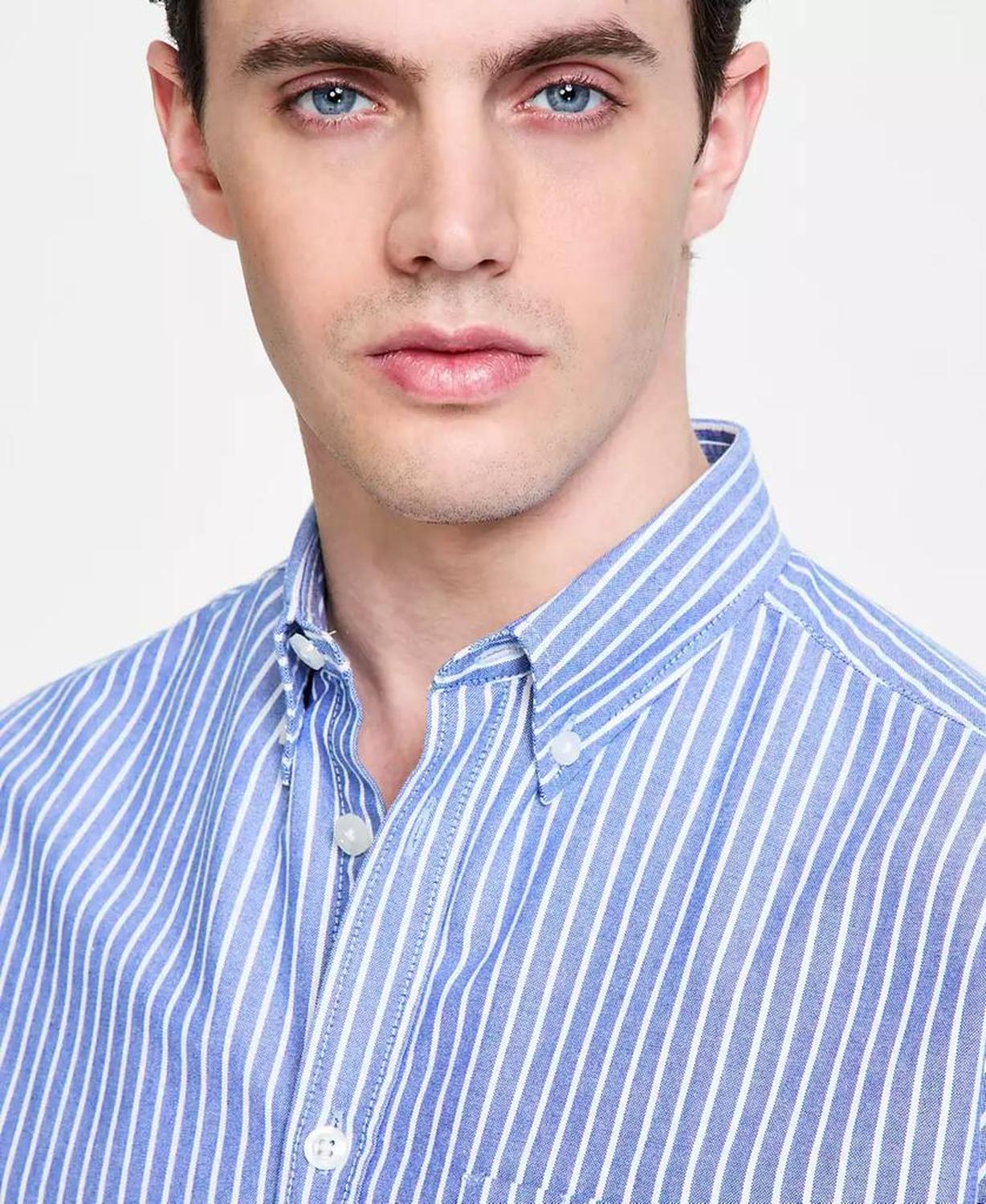 Men's Oversized-Fit Stripe Shirt