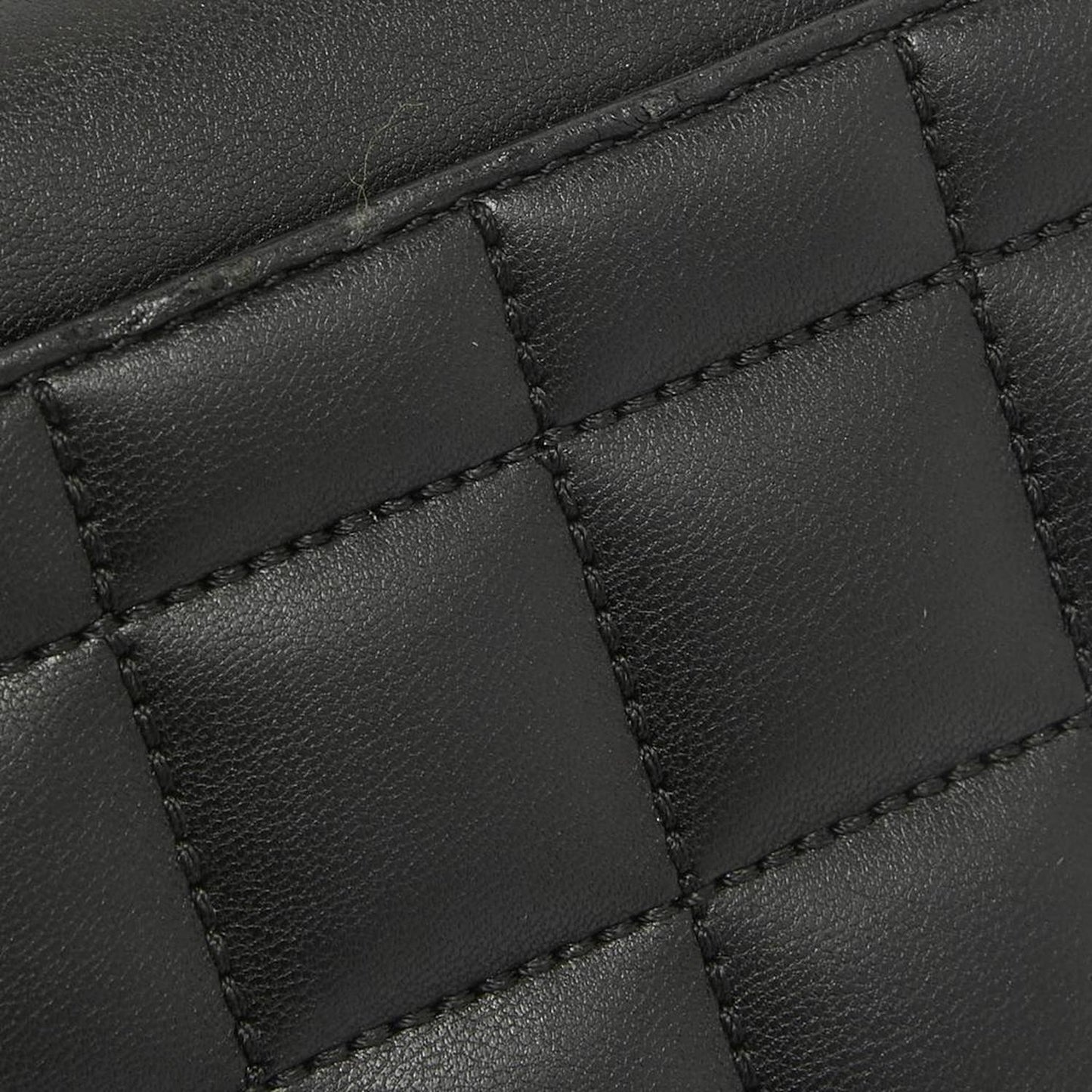Michael Kors Black Quilted Leather Carmen Wallet On Chain