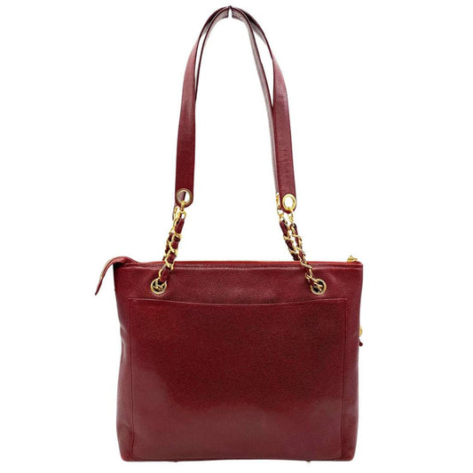 Chanel Logo Cc Leather Shoulder Bag (Pre-Owned)