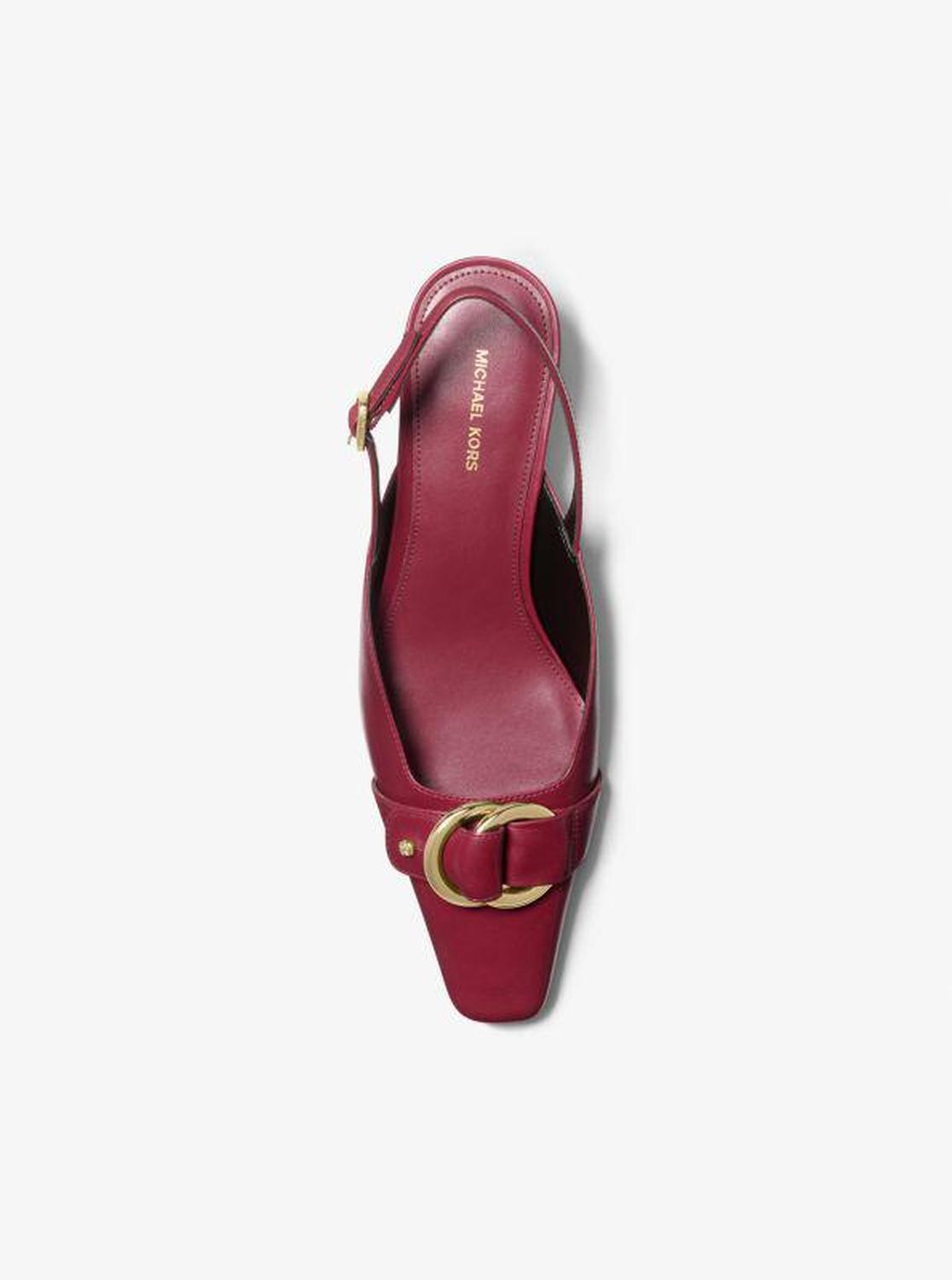 Jaden Leather Slingback Kitten Pump