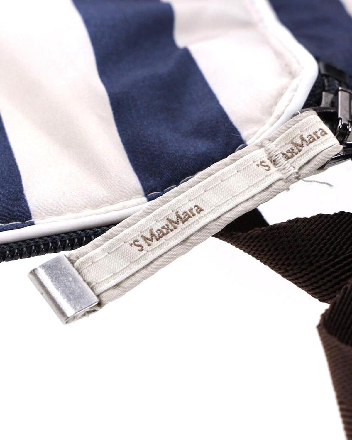 'S Striped Bag in White Polyamide