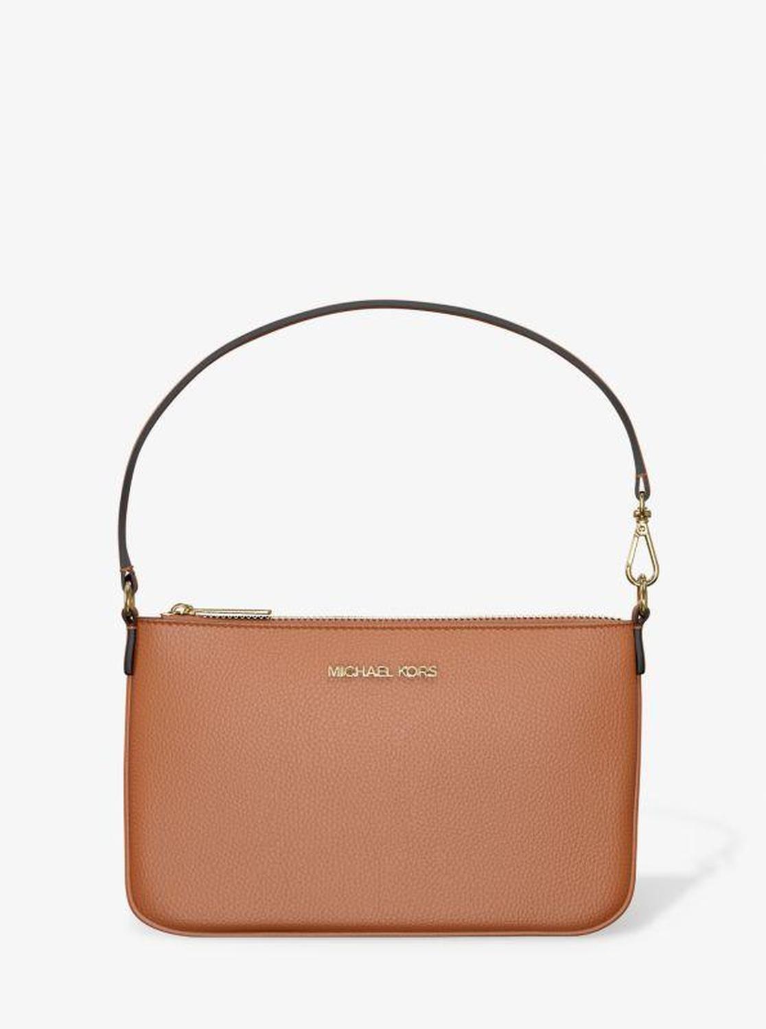 Jet Set Small Pebbled Leather Convertible Wristlet