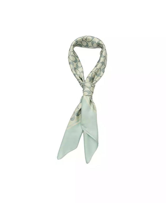 Textured Signature Print Silk Square Scarf