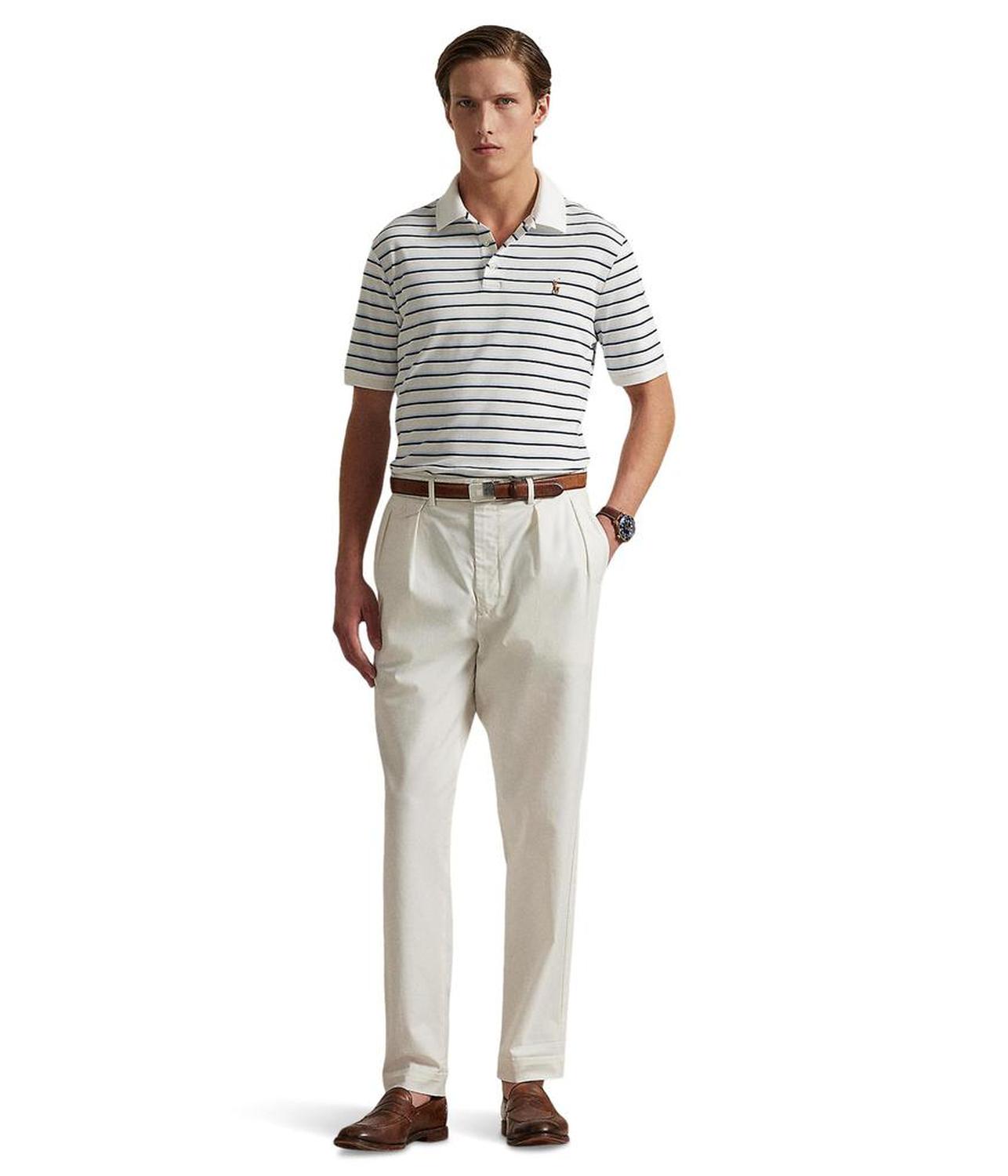 Classic Fit Striped Soft Cotton Polo