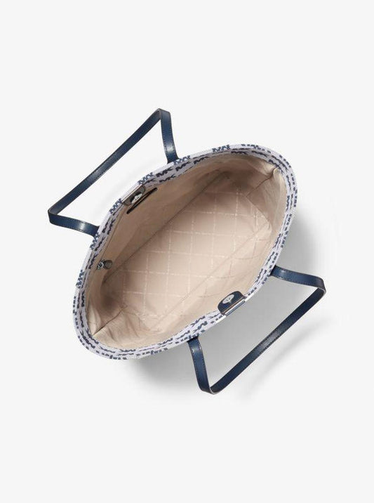 Vincent Large Logo Jacquard Tote Bag with Card Case