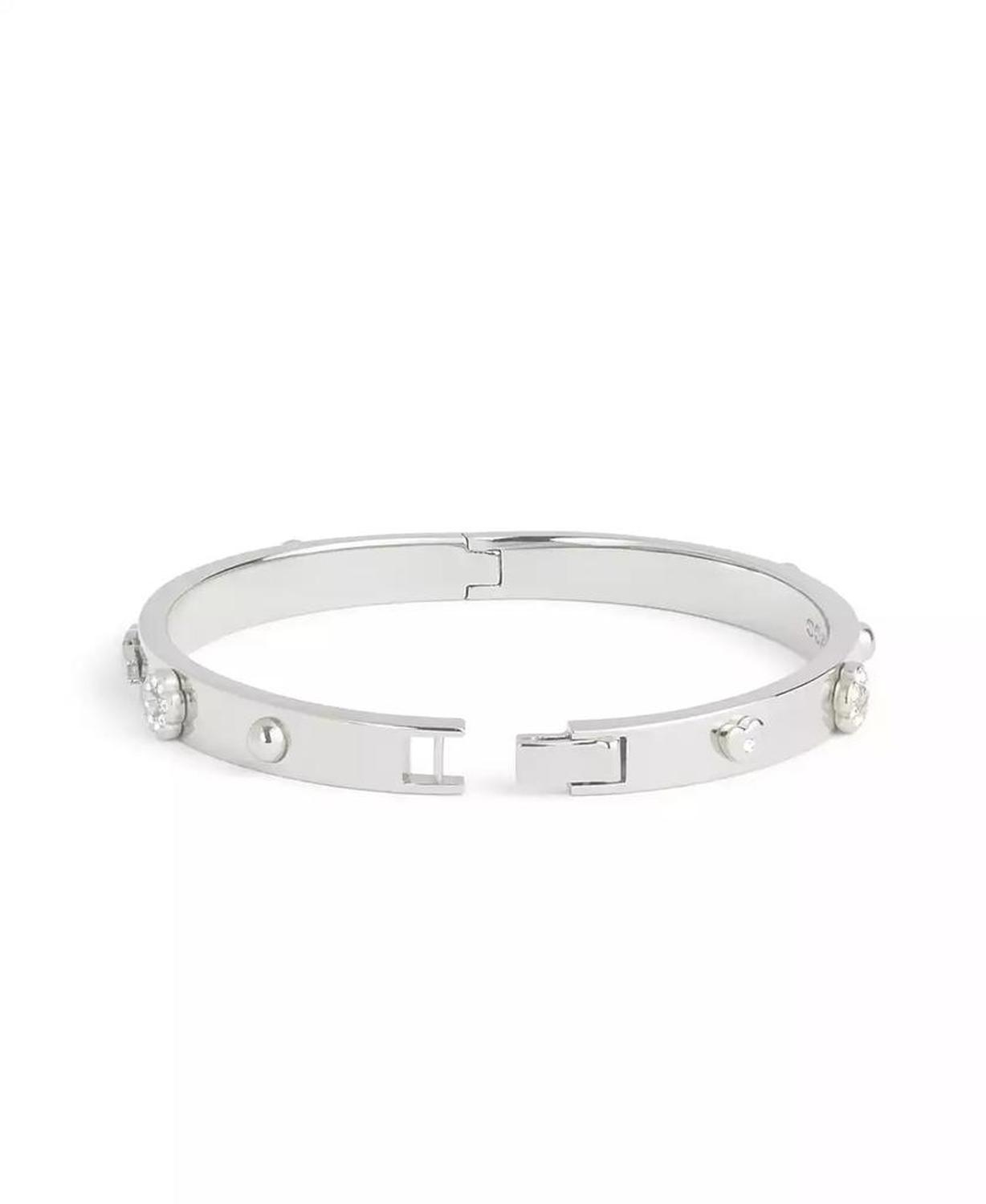 Faux Stone Signature Mixed Motif Bangle Bracelet