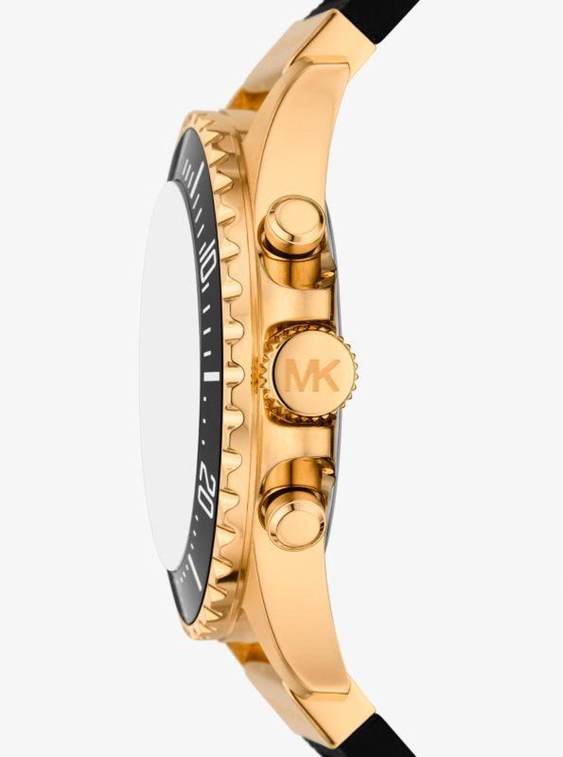 Oversized Everest Gold-Tone and Silicone Watch