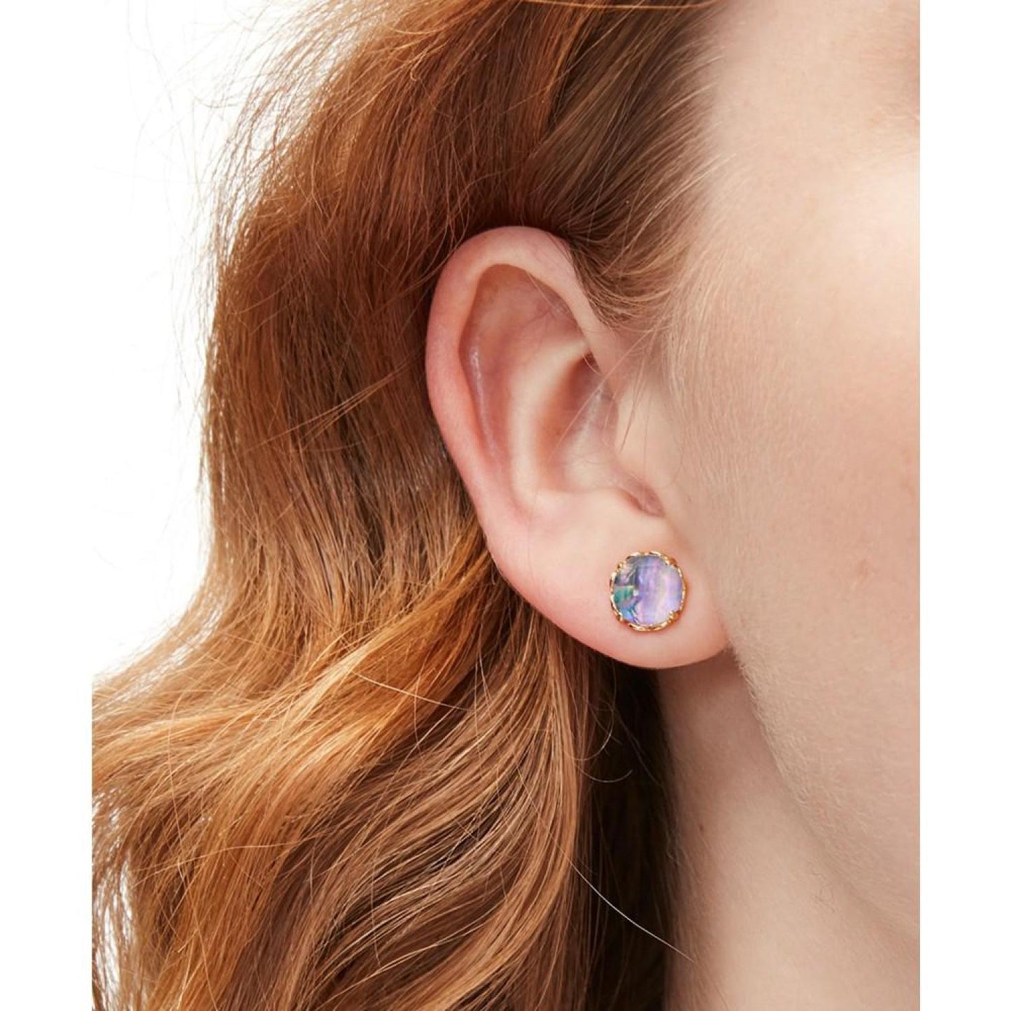 Gold-Tone Color Cubic Zirconia Stud Earrings