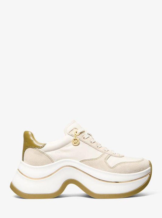 Arla Leather and Suede Trainer