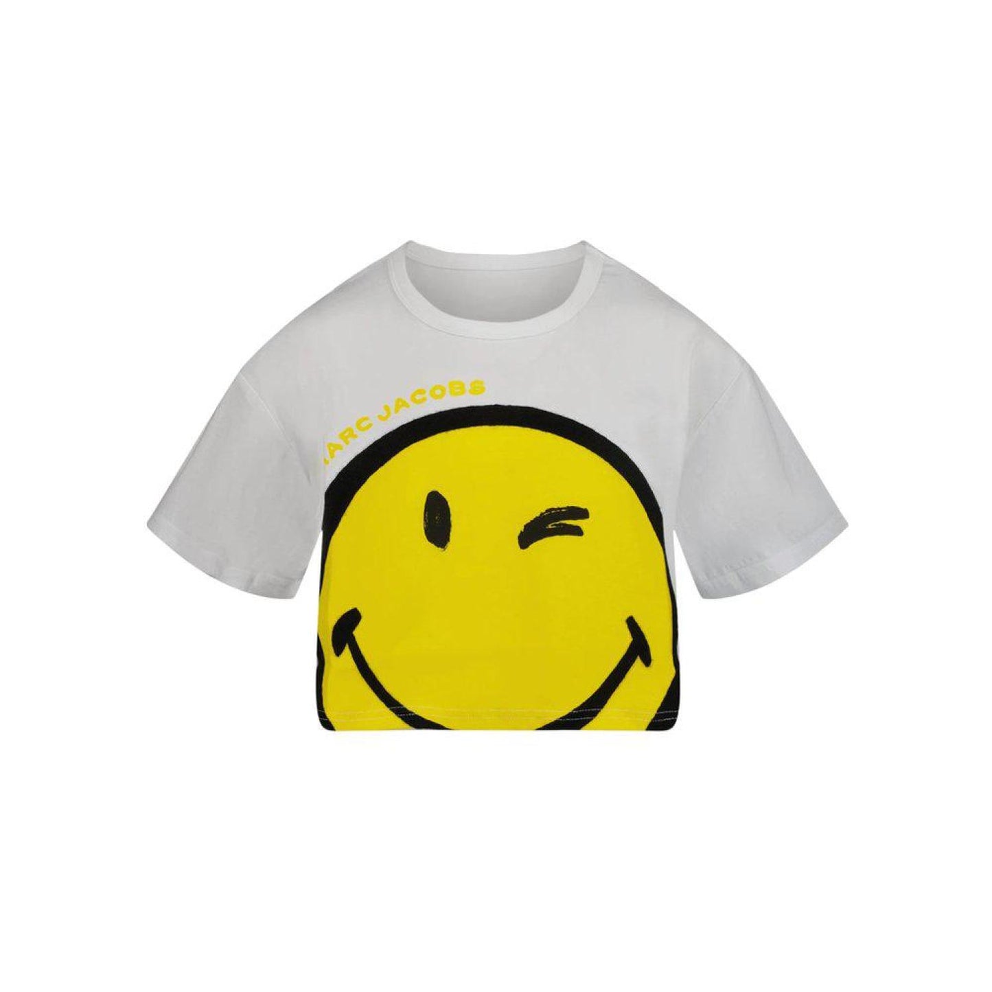 The Marc Jacobs Kids X SmileyWorld Logo Printed Cropped T-Shirt