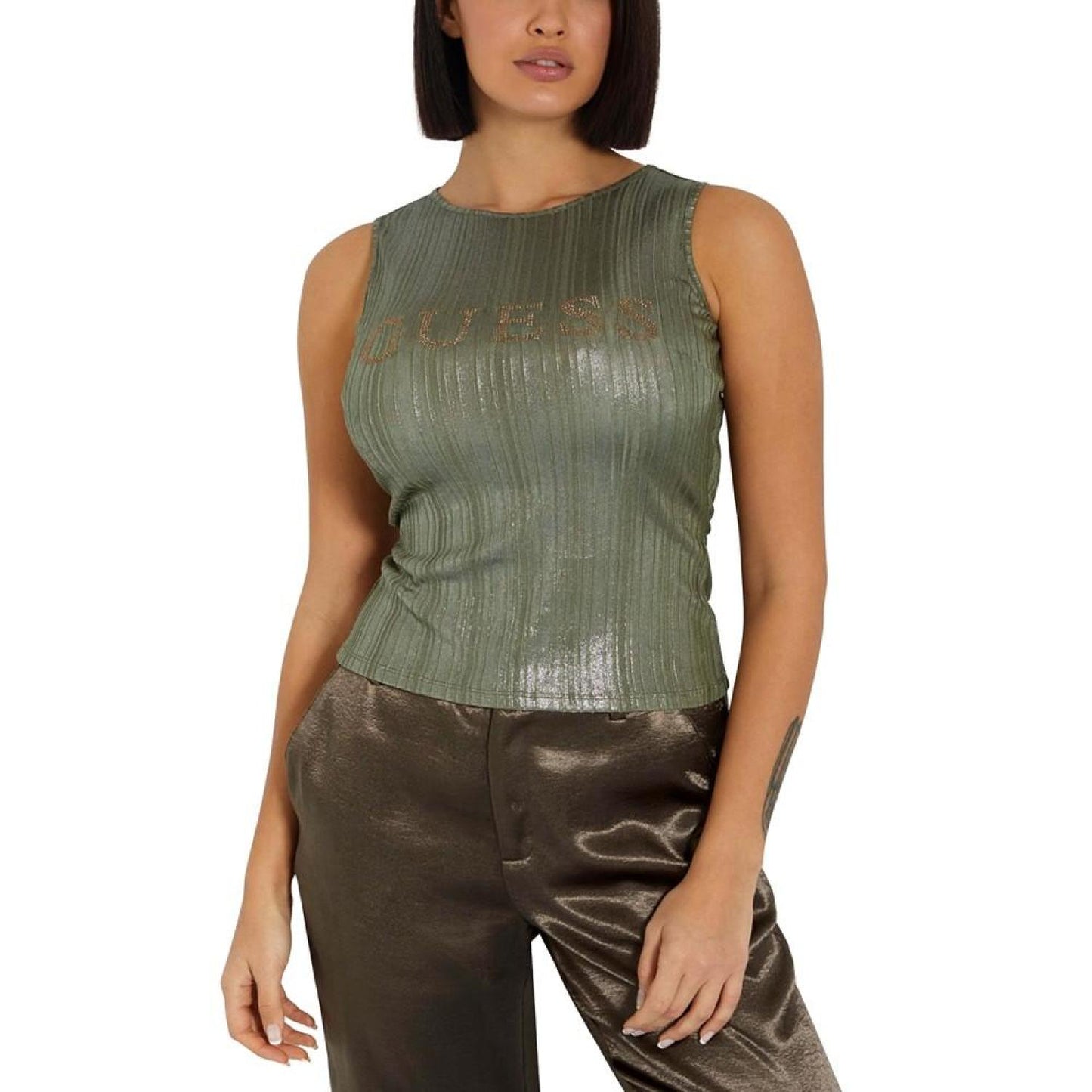 Women's Cristina Embellished Logo Sleeveless Top