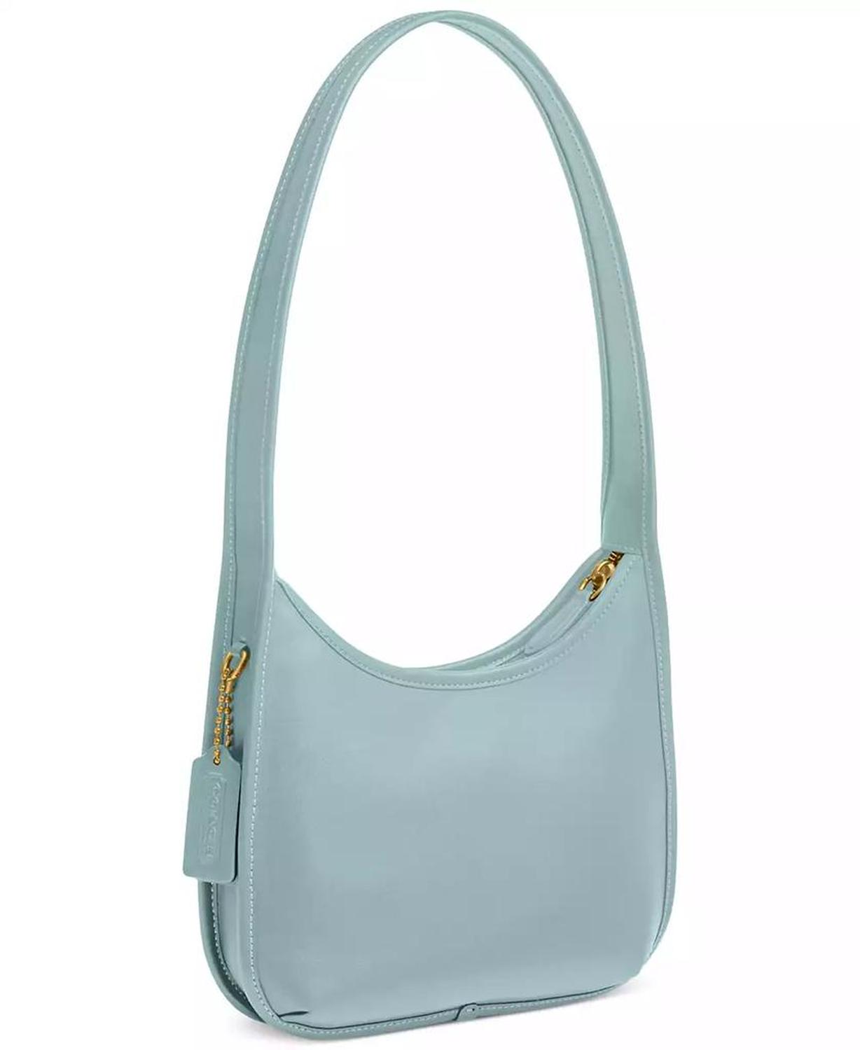 Small Glovetanned Leather Curve Zip Bag