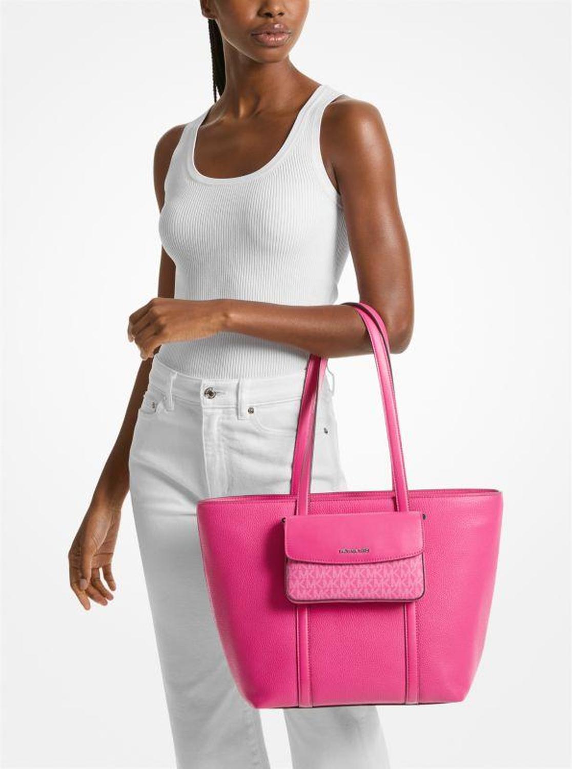 Jet Set Large 2-in-1 Pebbled Leather Tote Bag