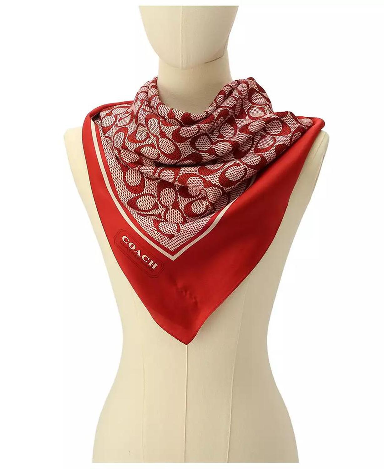 Women's Vintage Signature Print Silk Square Scarf