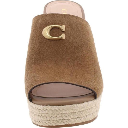 Gloria Womens Solid Wedge Sandals