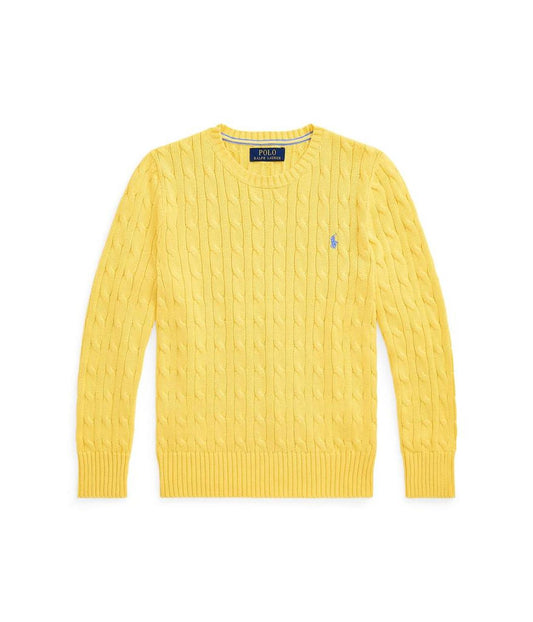 Cable-Knit Cotton Sweater (Big Kid)