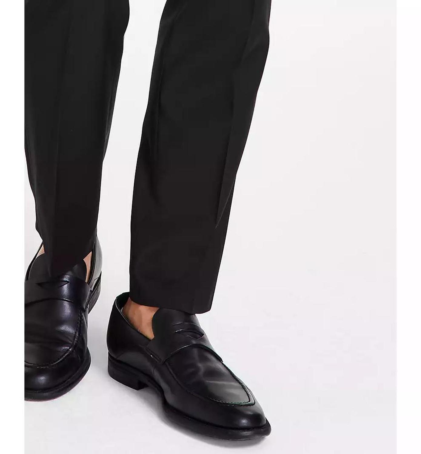 by Hugo Boss Men's Modern-Fit Wool Black Suit Pants