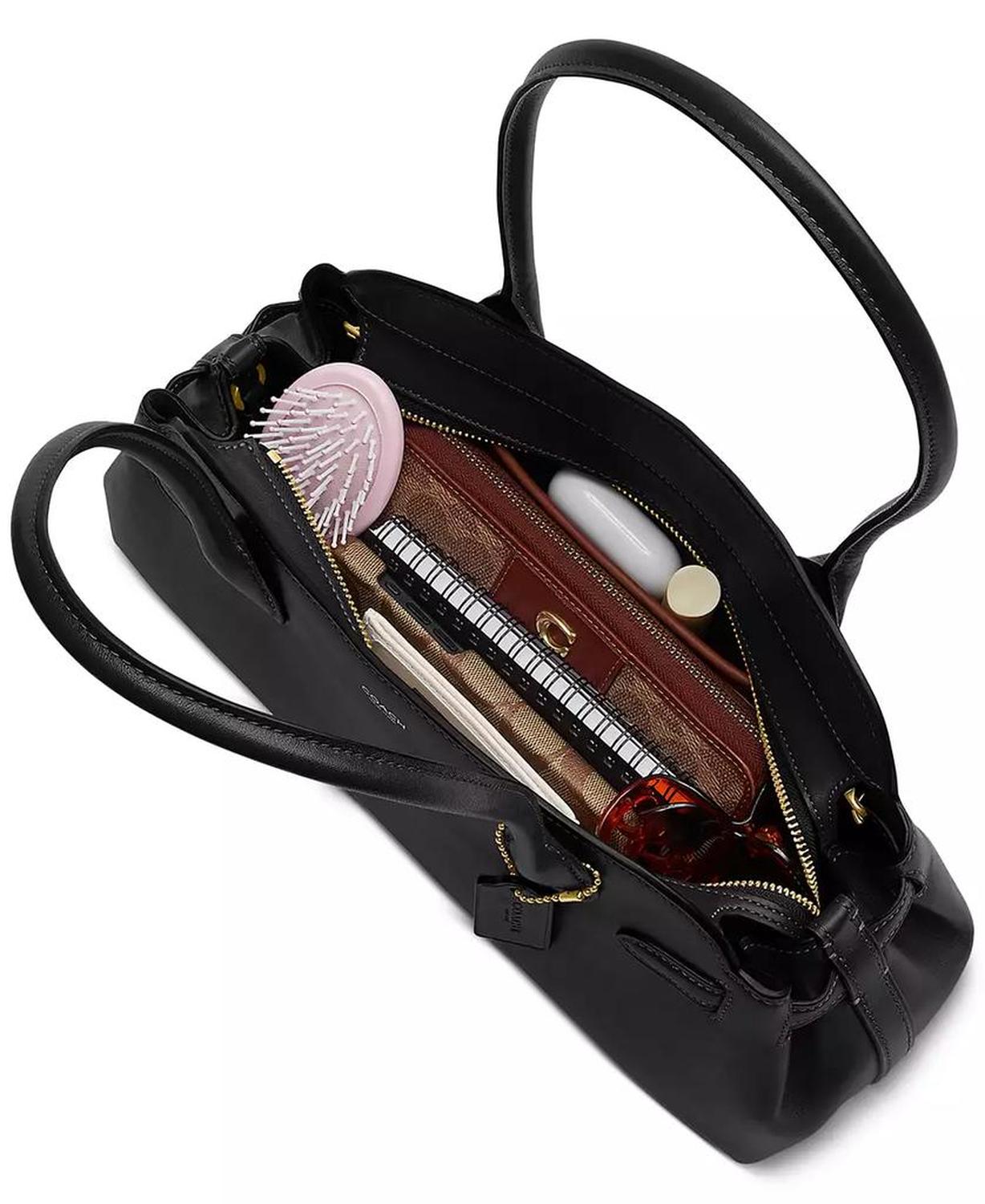 Glazed Leather Empire Carryall 34