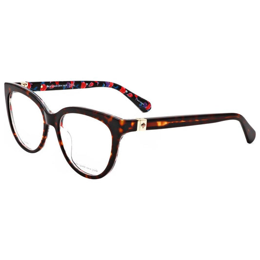 Women's 52mm Brown Striped Black Red Opticals