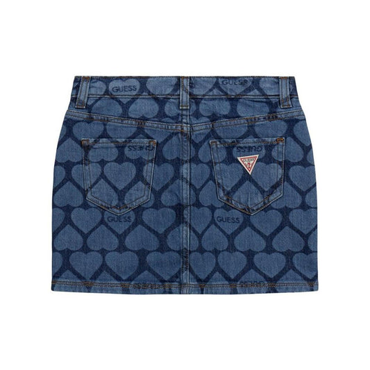 Big Girl Stretch Denim Heart Skirt