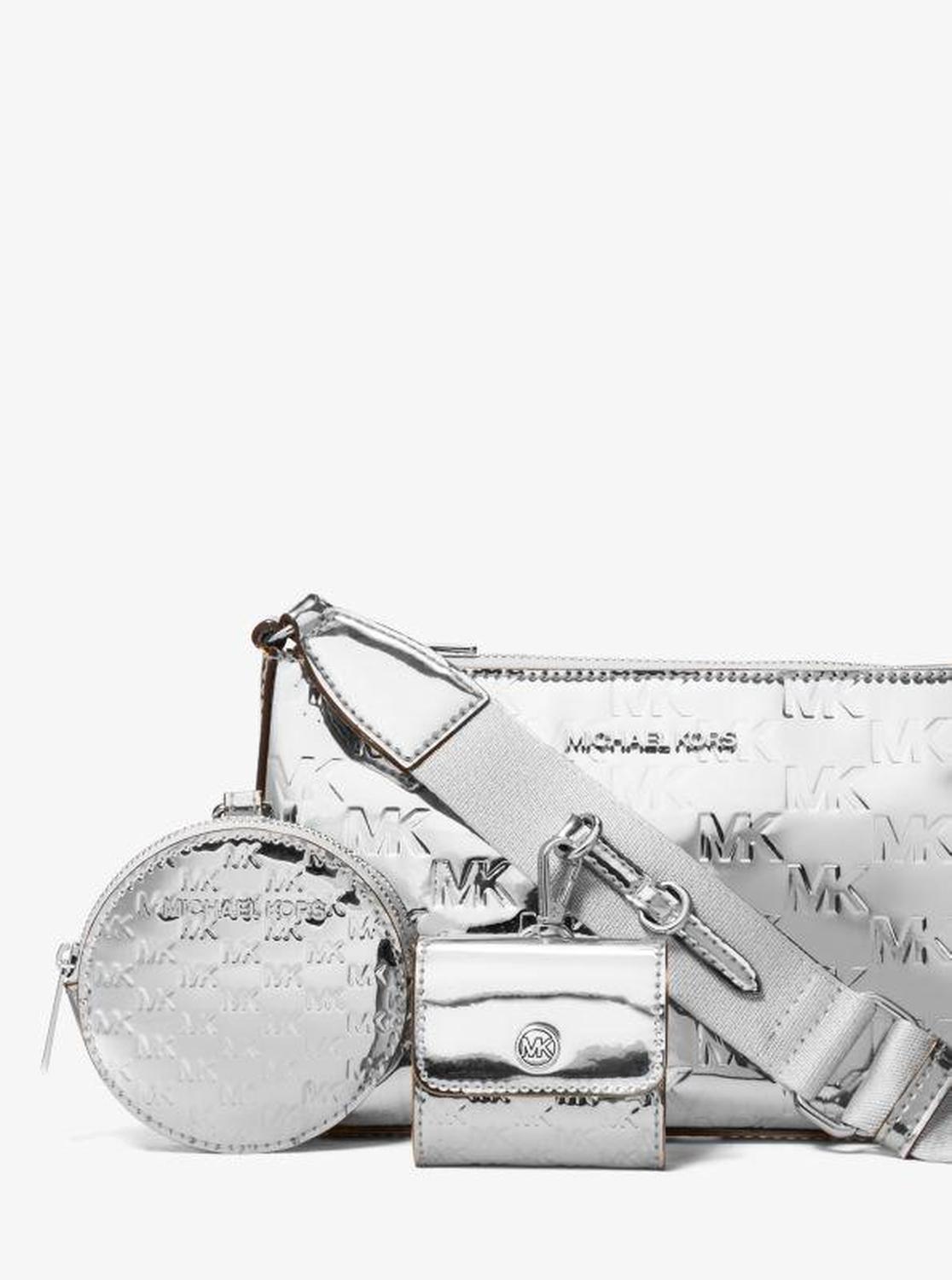 Jet Set Small Patent Logo Debossed Crossbody Bag with Case for Apple Airpods Pro®