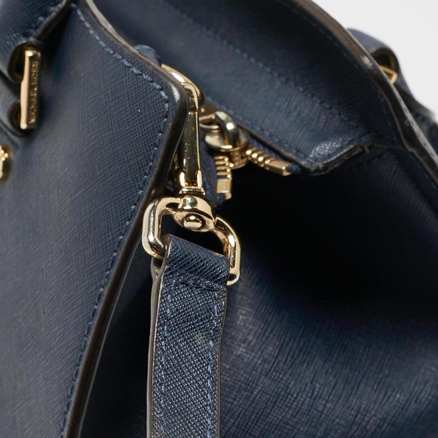 Michael Michael Kors Navy Leather Medium Selma Tote