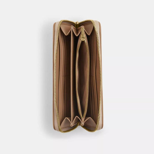 Long Zip Around Wallet With Signature Canvas