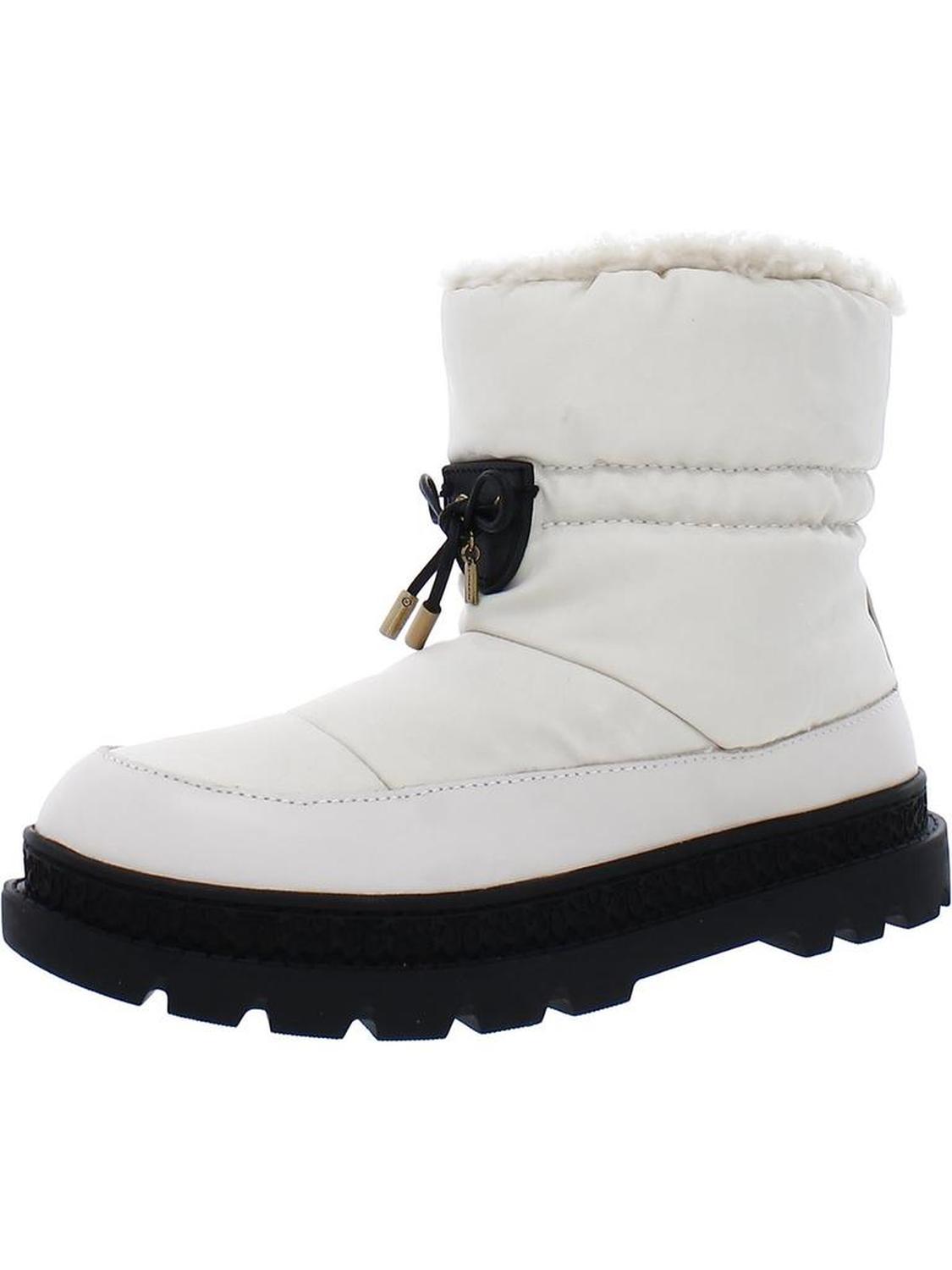 Kailee Womens Leather Slip On Winter & Snow Boots