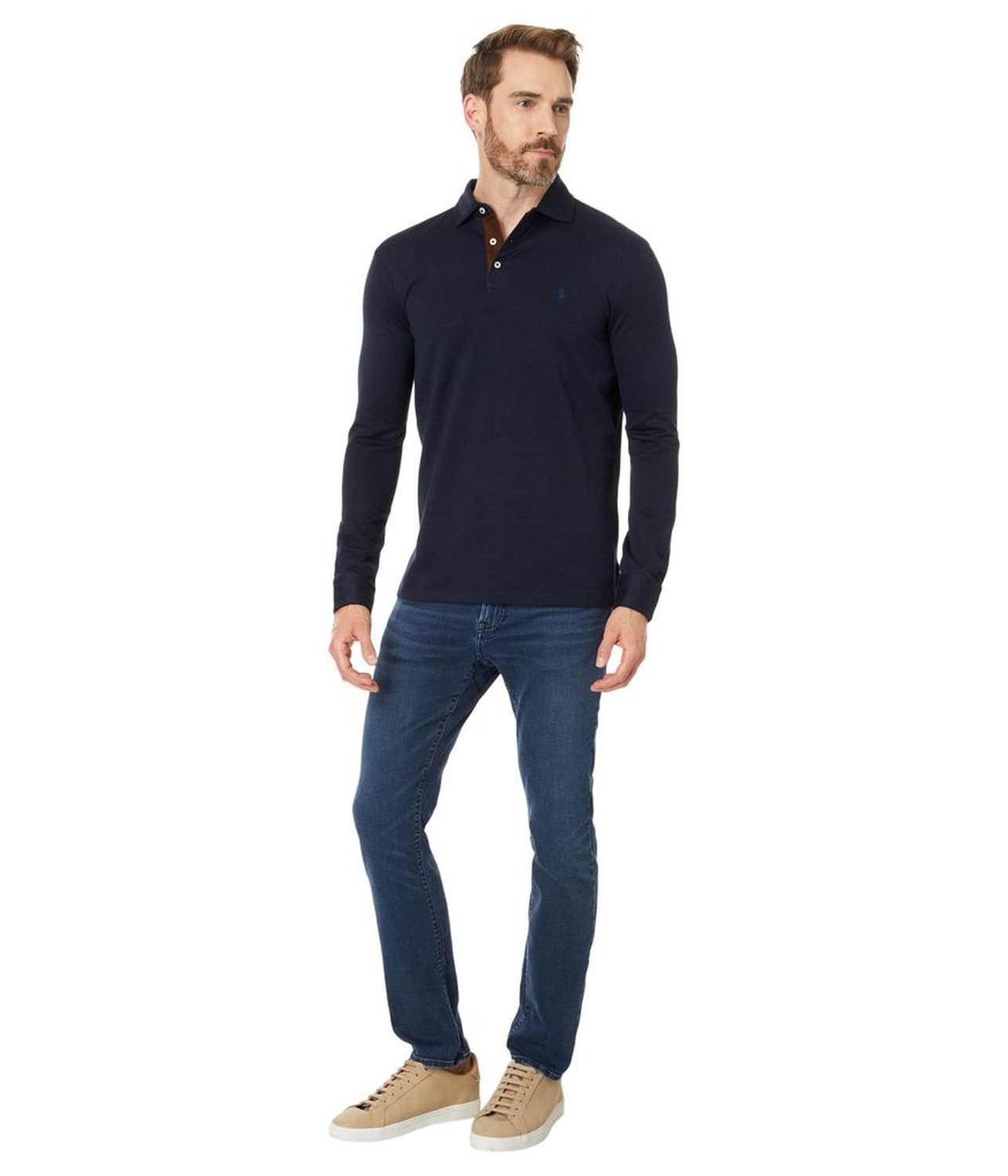 Custom Slim Fit Herringbone Polo Shirt