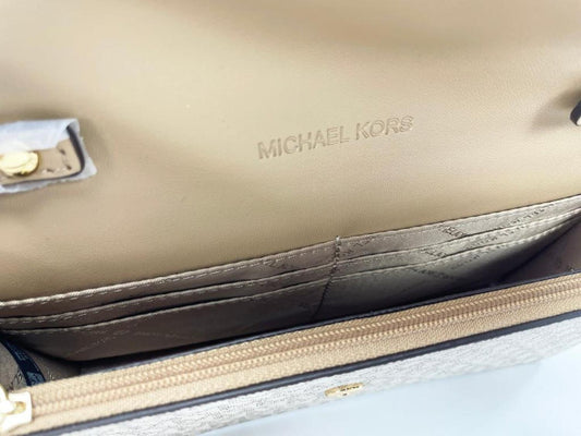 Michael Kors Jet Set Travel Pale Small Flap Clutch Crossbody Women's Bag