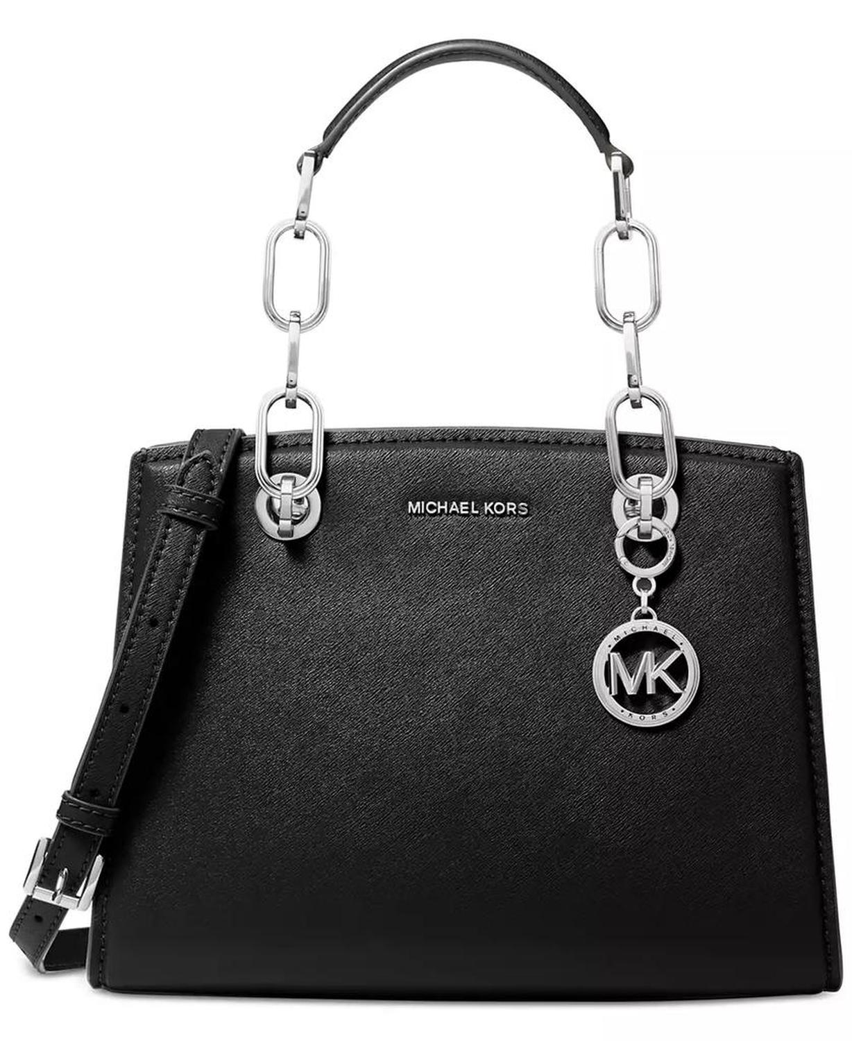 Cynthia Small North South Leather Satchel