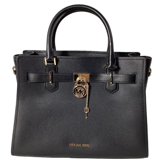 Hamilton Medium Satchel in Black Leather