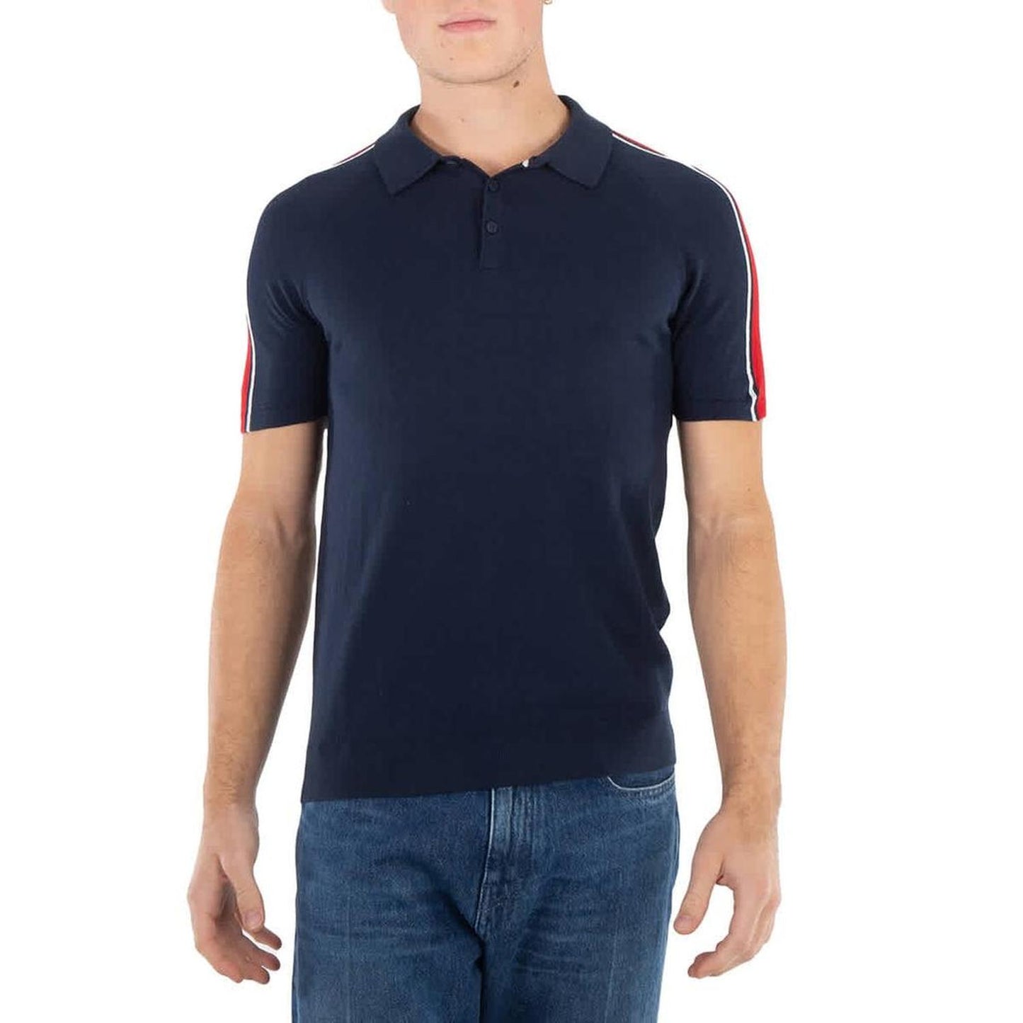 Stripe Polo Shirt, Size Small