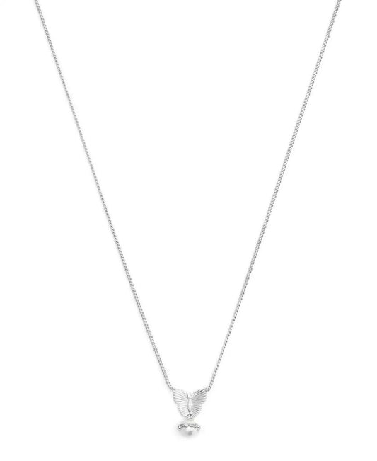 Faux Stone Signature Heritage Butterfly Cultivated Pearl Pendant Necklace