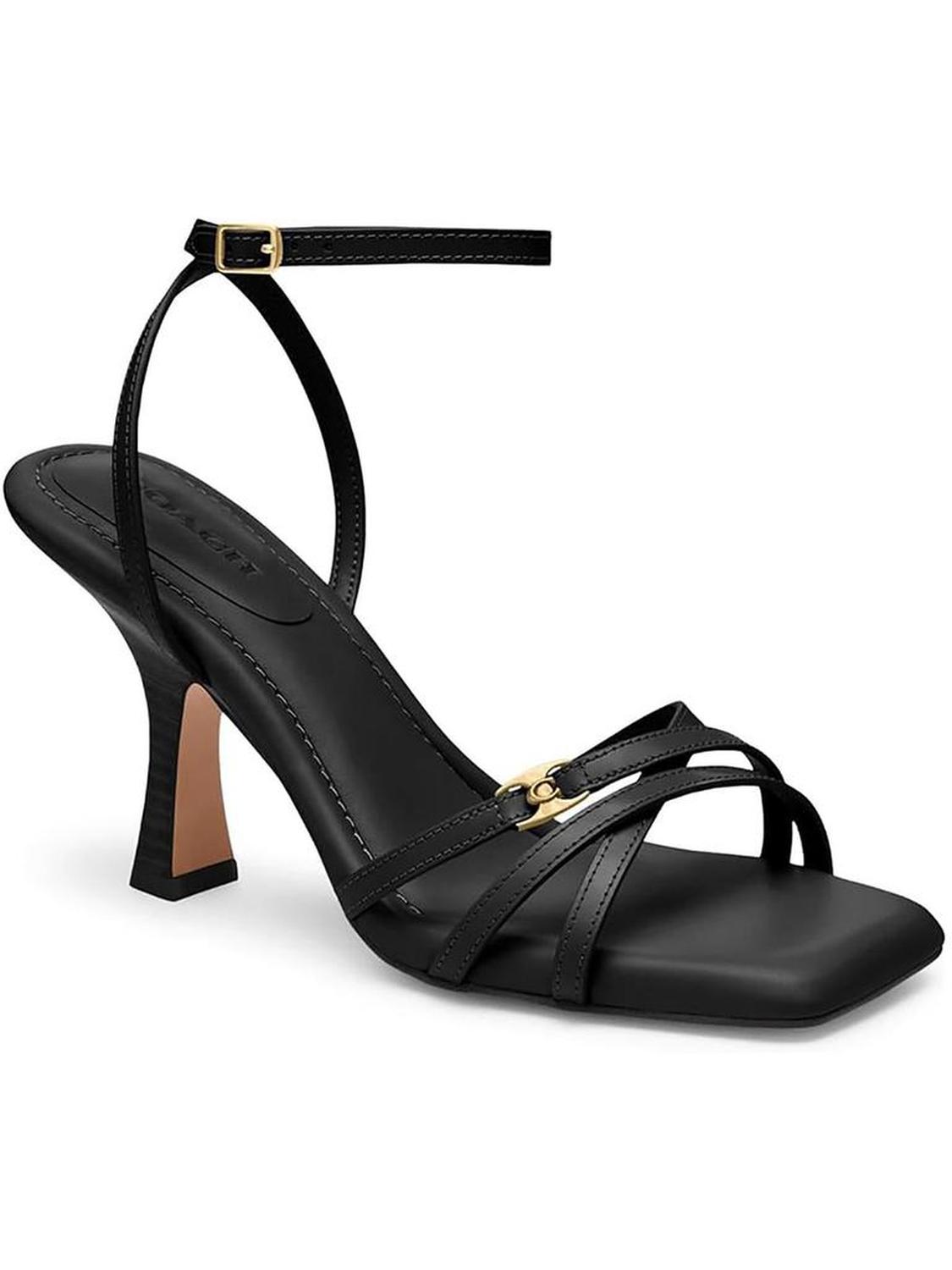 Kelsey Womens Strappy Leather Heels