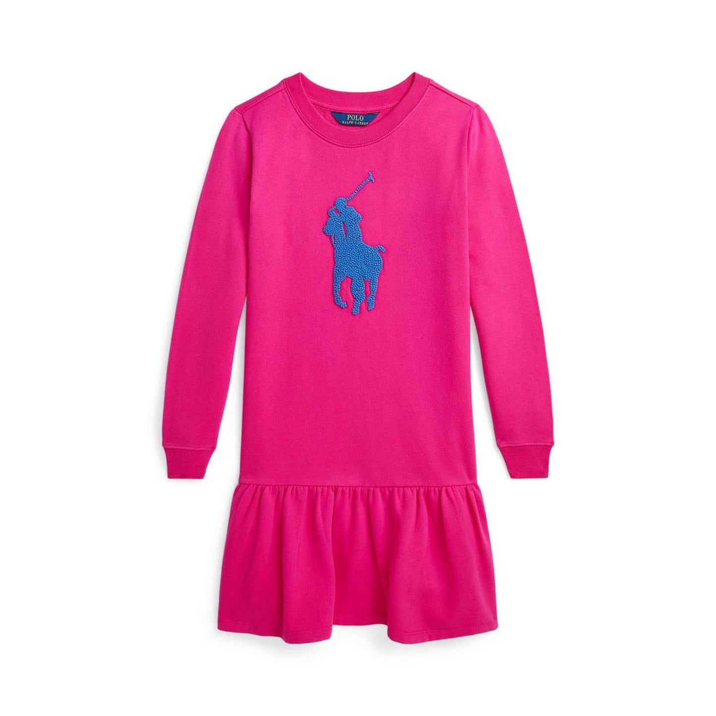 French Knot Big Pony Fleece Dress (Big Kid)