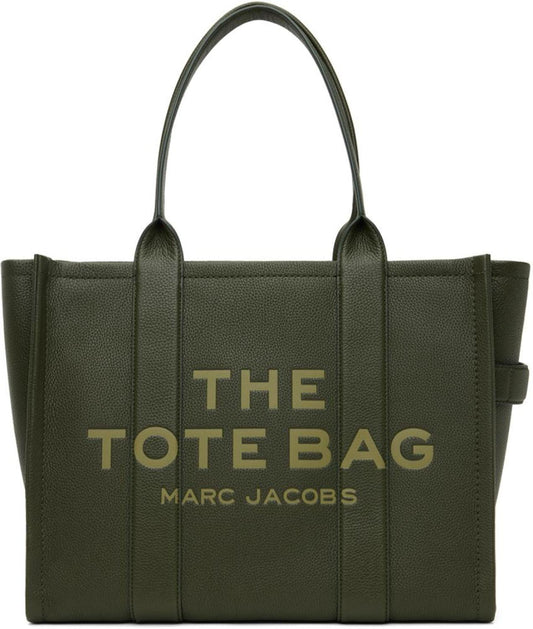 Khaki 'The Leather Large' Tote