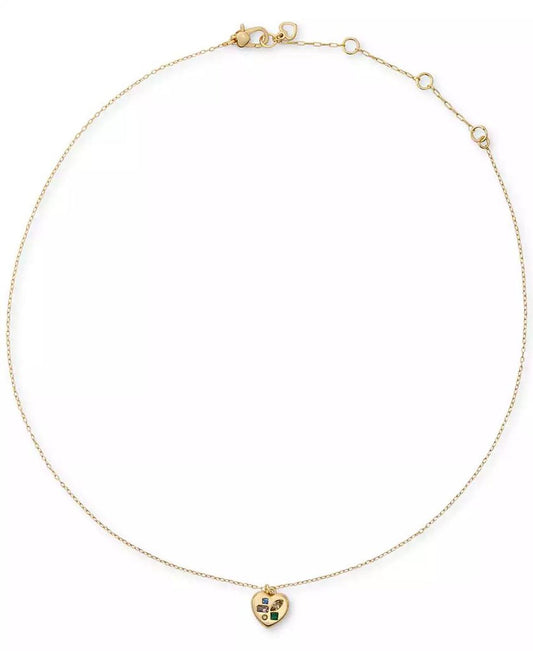 Cubic Zirconia Self-Love Club Pendant Necklace