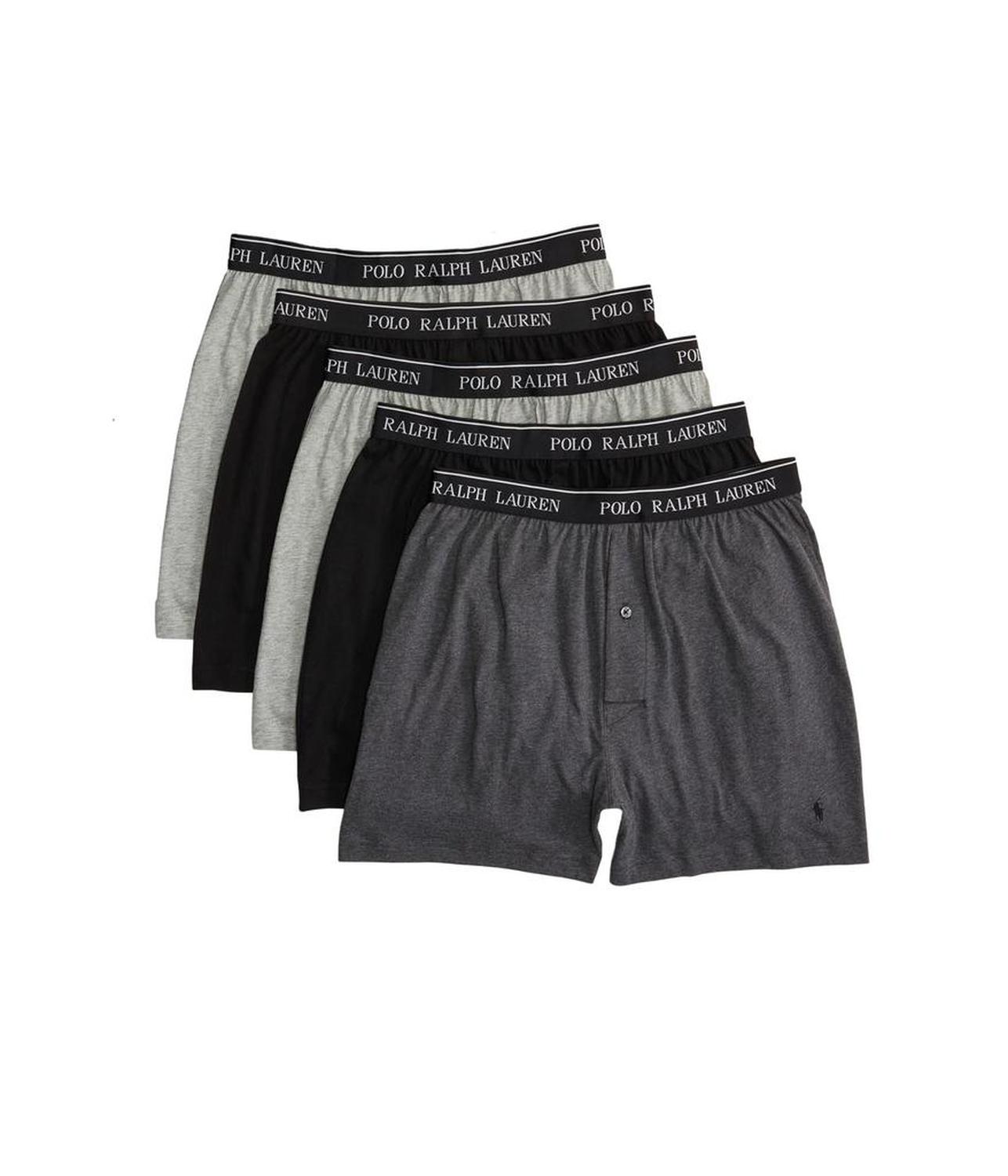 5 Pack Classic Fit Cotton Knit Boxers