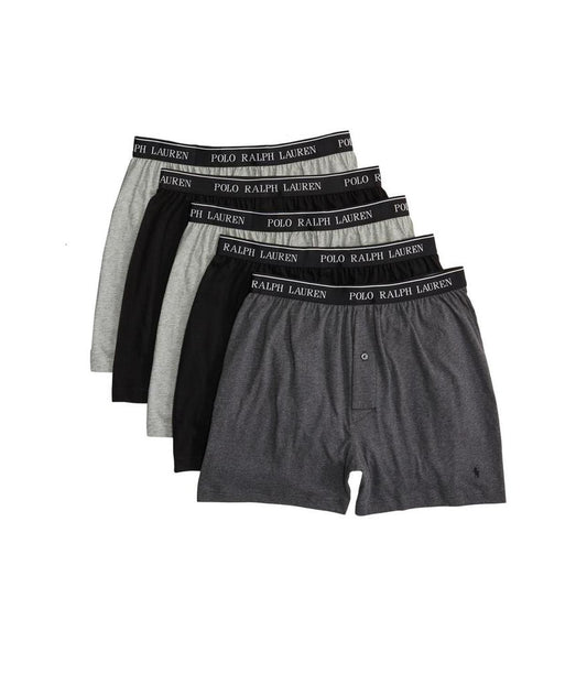5 Pack Classic Fit Cotton Knit Boxers