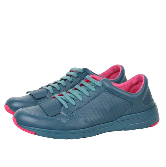 Gucci Men's Fringe / pink Contrast Leather Sneakers