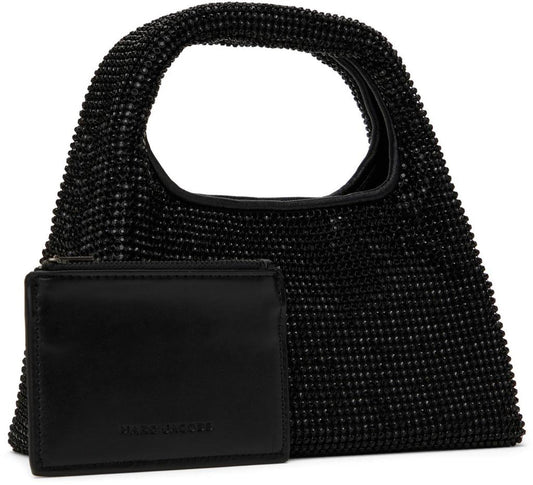 Black 'The Rhinestone Mini Sack' Tote