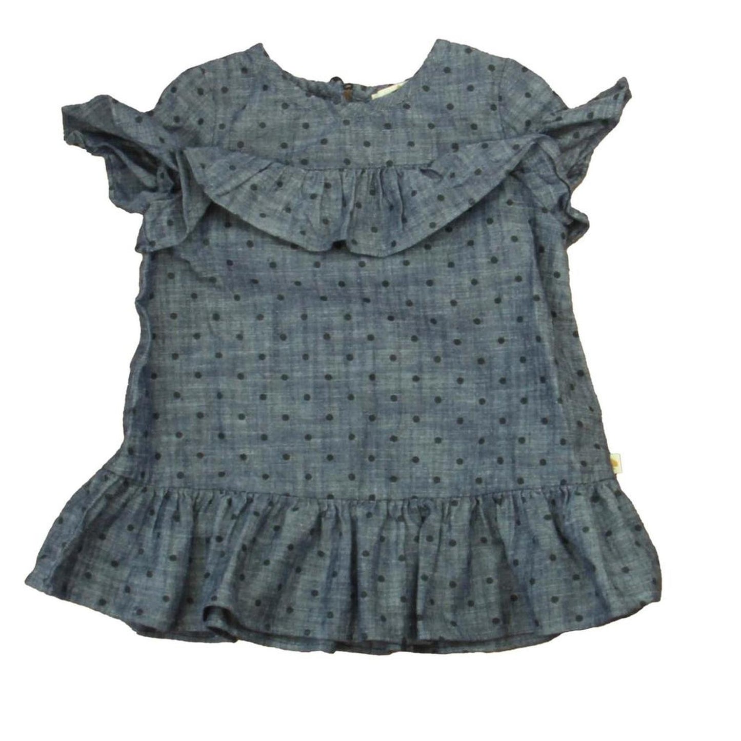 Girls Blue Polka Dots Dress