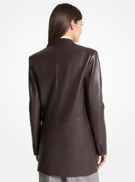 Leather Boyfriend Blazer