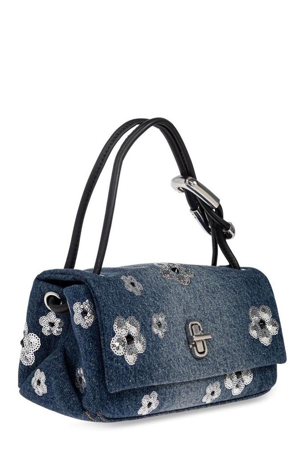 Marc Jacobs The Sequin Daisy Denim Mini Dual Bag