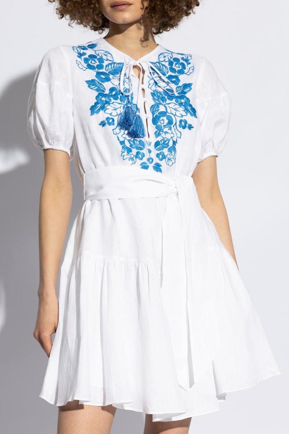 Kate Spade Floral Embroidered Midi Dress