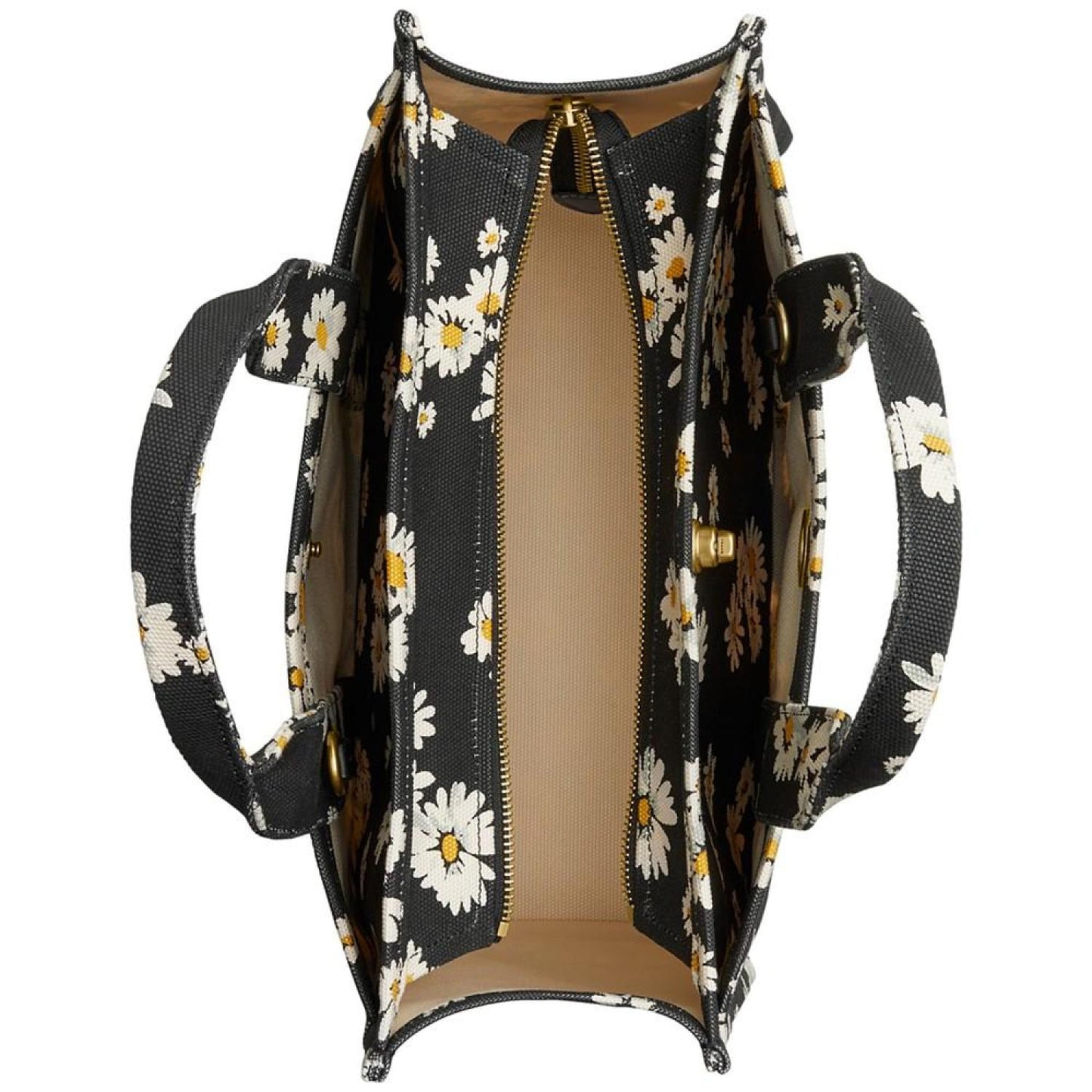 Floral Print Canvas Cargo Medium Tote