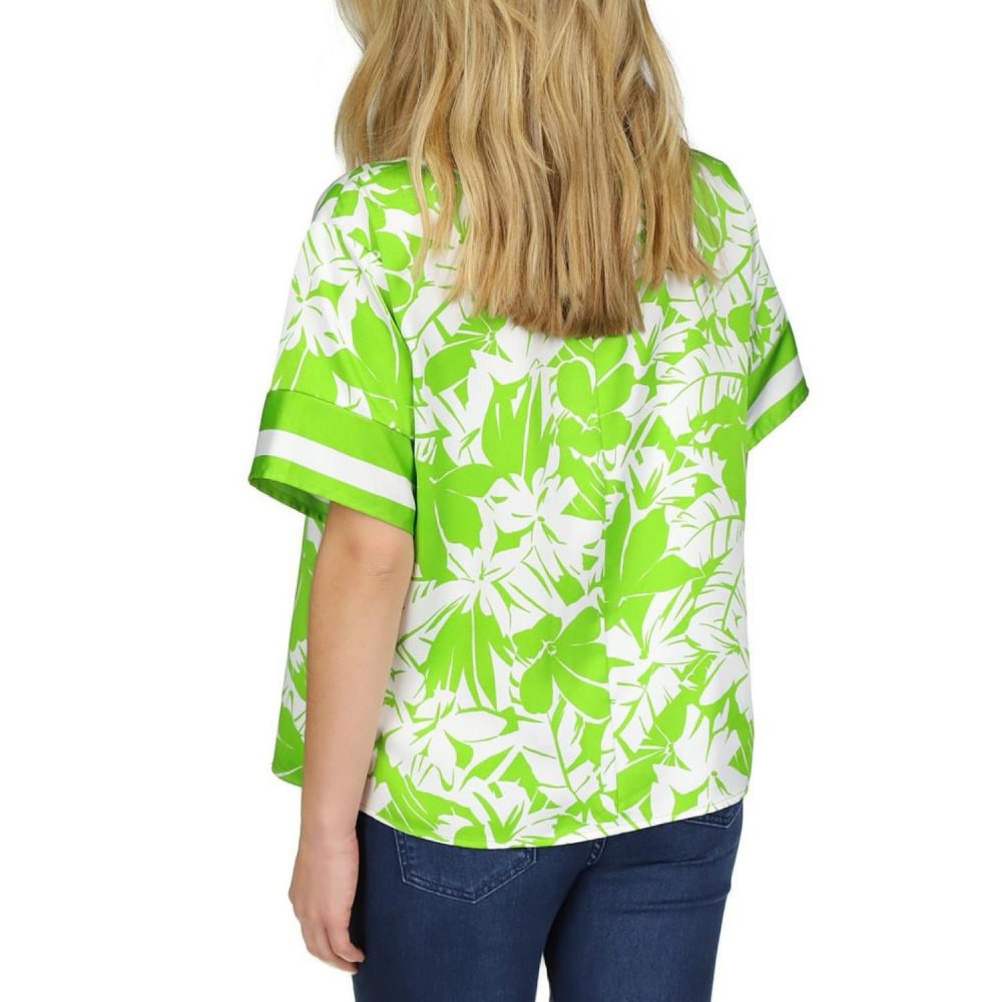 Women's Palm Border-Print T-Shirt